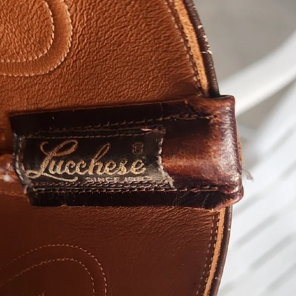 Lucchese Brown Cowboy Western Boots Exotic Leather - Picture 2 of 7